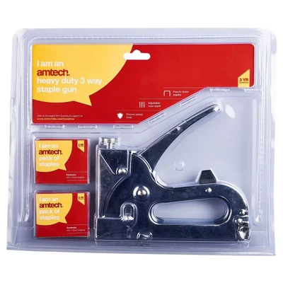 Image of Amtech B3725 Heavy Duty 3 Way Staple Gun