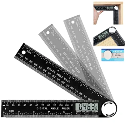 Image of Digital Angle Finder,Protractor 0 360 Electronic Measurement Tool Finder Ruler for Woodworking Construction Repairing