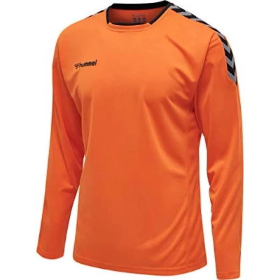 Image of hummel Men&#039;s Hmlauthentic Poly Jersey L/S Tangerine