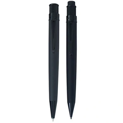 Image of Retro 51 Tornado Rollerball and Mechanical Pencil Set, Stealth (VRS 1701N)