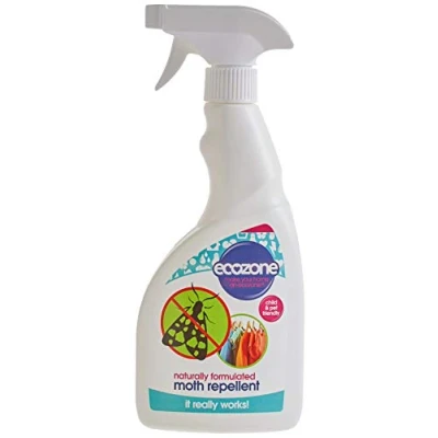 Image of Ecozone Moth Repellent, Humane Natural Formula, Long Lasting Protection Treatment, Suitable For All Fabrics, Gentle on Skin &amp; Clothes, Vegan Eco Friendly Plant Based Liquid (500ml Spray)