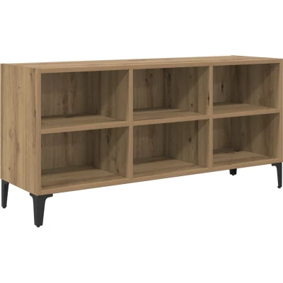 Image of vidaXL TV Stand Artisan Oak Engineered wood, Metal Medium
