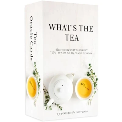 Image of GZXINKE What&#039;s The Tea? Relationships Oracle Cards, Life Deck, Cards Deck for Beginners, Interpreting Our Career and Relationships, White