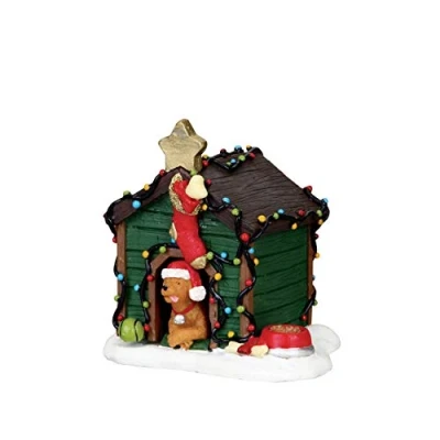 Image of Lemax Christmas Decorated Light Doghouse (02808)