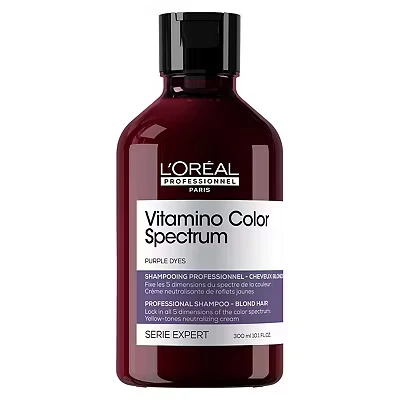 Image of L&#039;Oreal Professionnel Vitamino Spectrum Purple Tinted Shampoo for blonde coloured hair 300ml