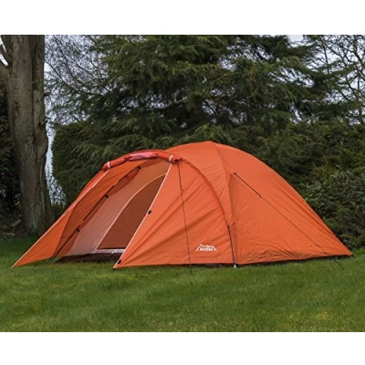 Image of Andes Orange 4 Person Man Berth Double Skin Camping/Festival Dome Tent