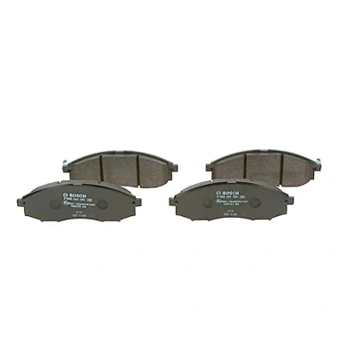 Image of 7703D830, BP1063, E990R02A08701227 Brake pad set BOSCH 0 986 494 152 Low Metallic with acoustic wear warning NISSAN: Navara Platform/Chassis