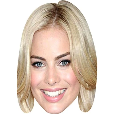 Image of FoxyPrinting Margot Robbie 2018 New Tv Stars Celebrity Cardboard Party Face Mask Fancy Dress
