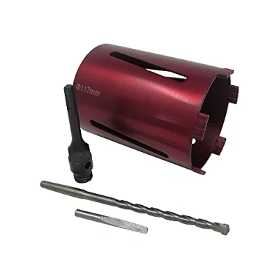 Image of 117mm 4.5&quot; Dry Diamond Drilling Core Drill Bit Turbo Segments with Sds Arbour &amp;