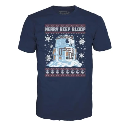 Image of Funko Boxed Tee: Star Wars Holiday Snowman R2D2 Extra Large (XL) T Shirt Clothes Gift Idea Short Sleeve Top for Adults Unisex Men and Women Official Merchandise Fans