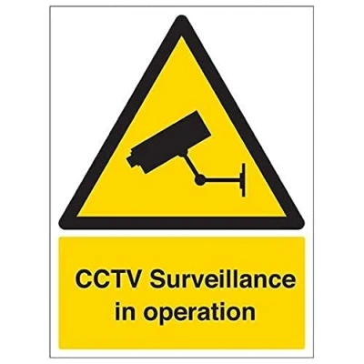 Image of VSafety Security Notice, Cctv Surveillance Camera In Use Sign Portrait 300mm x 400mm Self Adhesive Vinyl