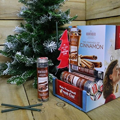 Image of 6 Scentsicles Scented Hanging Ornaments Sticks Two Dashes of Cinnamon