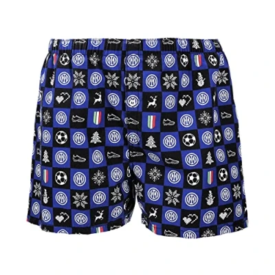 Image of Inter F.C Unisex Xmas Boxer Shorts, blue, XL