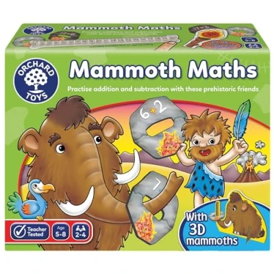 Image of Orchard Toys Mammoth Maths Game, Educational Addition and Subtraction Magic Viewer Reveals the Answer, Educational, Fun Interactive, Age 5 8
