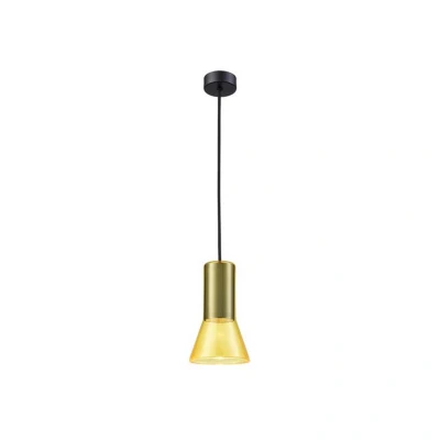 Image of Perama Dome Ceiling Pendant Light Glass 1x GU10 Yellow