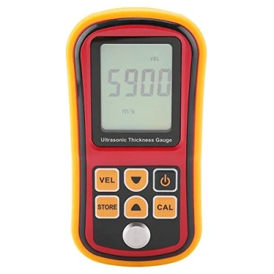 Image of Ultrasonic Thickness Gauge Tester, Akozon Digital GM100 1.2 220mm Steel Width Testing Monitor Tester Meter Sound Velocity Measuring Instrument for Metal