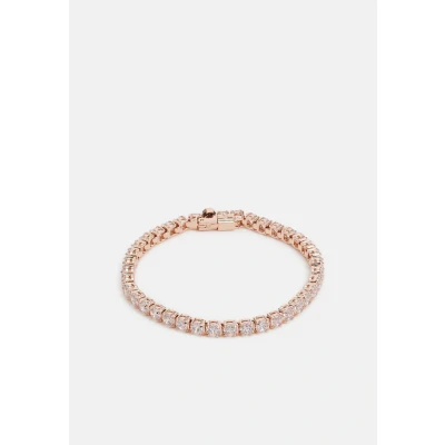 Image of Swarovski Matrix Tennis Bracelet Round CUT Rose goldcoloured, Women&#039;s, Size: Small, gold/coloured