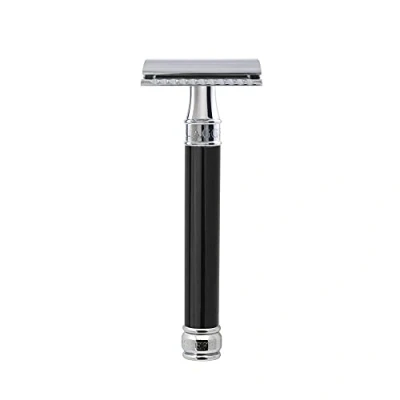 Image of Edwin Jagger DEL86 Long Handle Imitation Ebony Double Edge Safety Razor