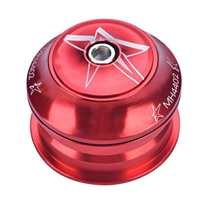 Image of Keenso 44mm 1 1/8 Headset, Threadless Aluminium Alloy Headset Spacer Replacement Accessory (Red)