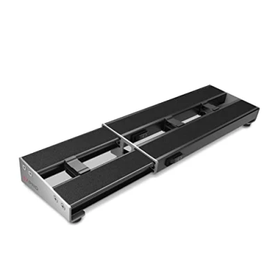 Image of D&#039;Addario XPND Pedal Board Guitar that Expands Boards for Guitars 1 Row, Lightweight, Durable Aluminum Pedalboard Pre Applied Loop Velcro Swapping Pedals