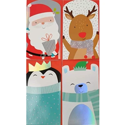 Image of YLAB 4 Christmas Money Wallets &amp; Envelopes For Kids