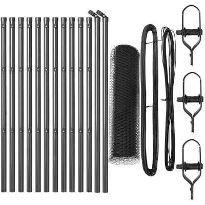 Image of vidaXL Fencing Set of 2 Grey Galvanized Steel 25 x 0.5 m
