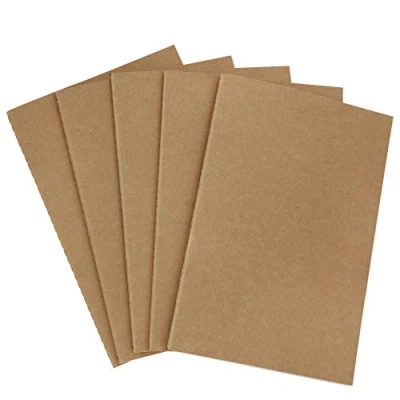 Image of Kraft Notebooks A5 Size, 5 Pack Blank Journal Notepads for Travelers Students Office (30 Sheets/60 Pages)