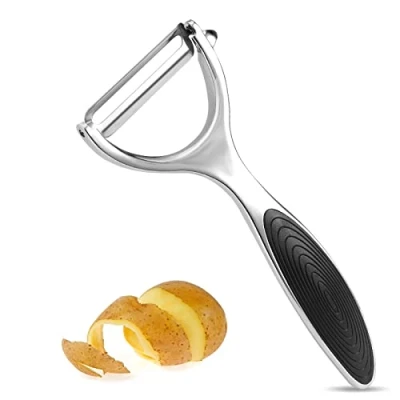 Image of Allinone Kitchen Potato Peeler Vegetable Peeler,Premium Stainless Steel Speed Good Grips Y Rotatable Multifunctional Peelers for Vegetables Fruits(Silver/Black)