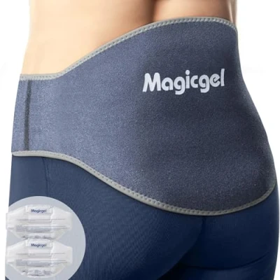 Image of Magic Gel Ice Pack for Back Pain Relief 2 Lower Wrap Hot or Cold Therapy Lumbar, Sciatic Nerve, Herniated Degenerative Disc, Coccyx, Tailbone