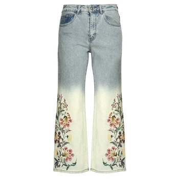 Image of Desigual TEXAS women&#039;s Flare / wide jeans in Blue