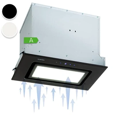 Image of Klarstein Hektor Brilliant Edition Fan Module, 52 cm, Max. Exhaust Air Output 506 m3 / h, EEC: C, 3 Levels, Ventilation Timer, LED Panel: 6500 K, Touch Panel, Extractor Hood Black