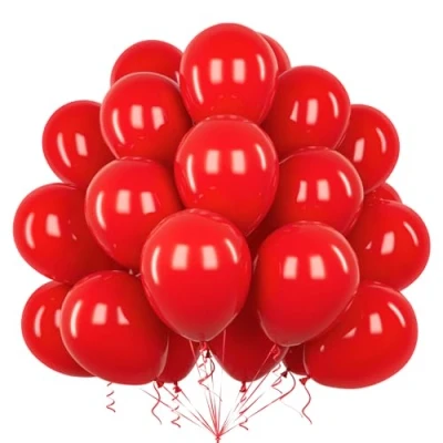 Image of Teselife Red Balloons, 50Pcs 12 Inch Matte Latex Balloon Arch Garland Kit Women Girls Birthday Wedding Proposal Anniversary Graduation Engagement Bridal Shower Valentine Christmas Decorations