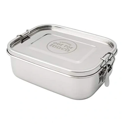 Image of Pioneer Stainless Steel Leakproof Lunch Box, Mirror Polished, 800ml Capacity