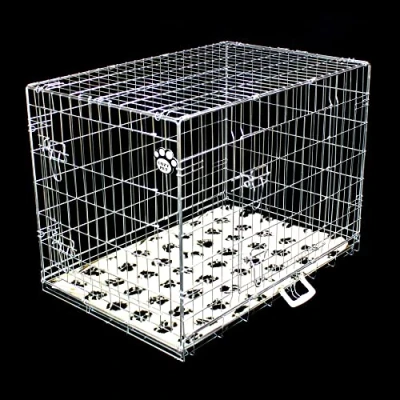 Image of Cozy Pet Dog Cage 30&quot; Silver With Taylored Vet Bedding Metal Tray Folding Puppy Crate Cat Carrier Crate. DC30S+VB30C. We do not ship to, IOW &amp; Channel Islnds.