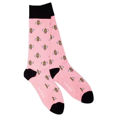 Image of Swole Panda Bamboo Socks UK7 11 Bumble Bee Pink