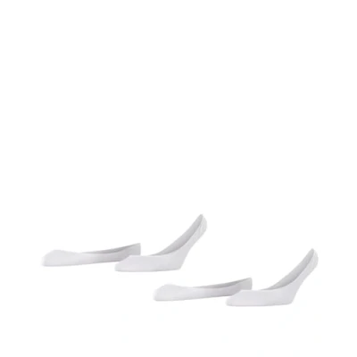 Image of ESPRIT Women&#039;s Basic 2 Pack W IN Cotton No Show Plain Pairs Liner Socks, White (White 2000), 5.5 8