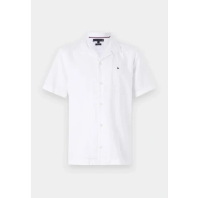 Image of Tommy Hilfiger Blend Solid Shirt, Men&#039;s, Size: Medium, White