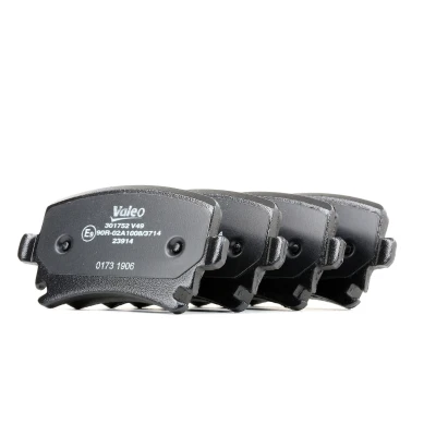 Image of JZW698451D Brake pad set VALEO 301752 FIRST Rear Axle excl. wear warning contact with anti squeak plate AUDI: A3 Sportback, Hatchback, TT Roadster