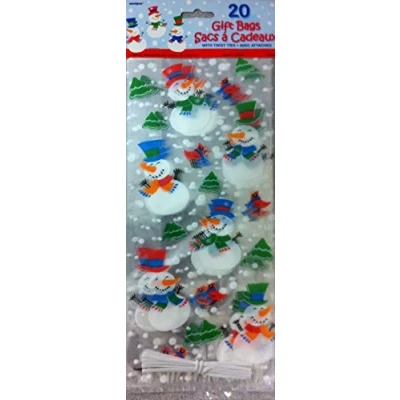 Image of Snowman Glee Christmas Gift Bags Pack of 20