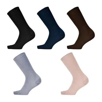 Image of Louluu Unisex Extra Wide Loose Diabetic Socks,6 Pairs Bamboo Socks for Swollen Feet &amp; Legs, Elastic Soft Top Breathable Seamless Socks, 2 sizes, Calf and Half