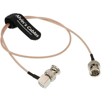 Image of Alvin&#039;s Cables BNC Male to Right Angle RG179 Coaxial Cable for BMCC VIDEO Blackmagic Camera 50CM