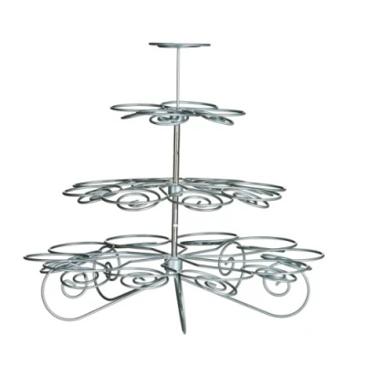 Image of Premier Housewares 4 Tier Cupcake Stand Chrome