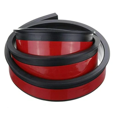 Image of MASO Universal Car Side Fender Wheel Eyebrow Arch Rubber 5.5cm x1.5m Protector Mudguards Black
