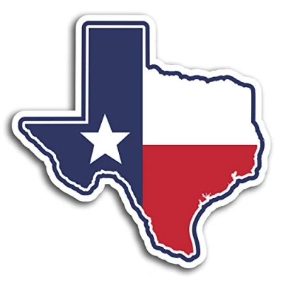 Image of 2 x 10cm Texas USA Map Flag Vinyl Stickers Sticker Laptop Luggage #19405 (10cm Wide)
