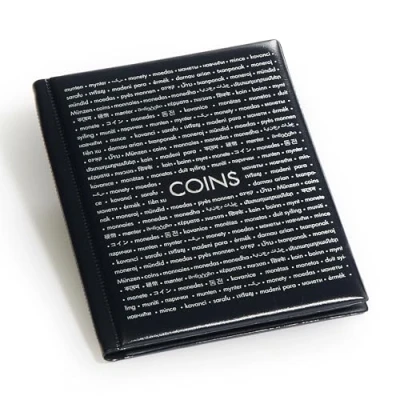 Image of Leuchtturm 335392 coin Wallet Route 96 with 8 sheets each for 12 coins, blue