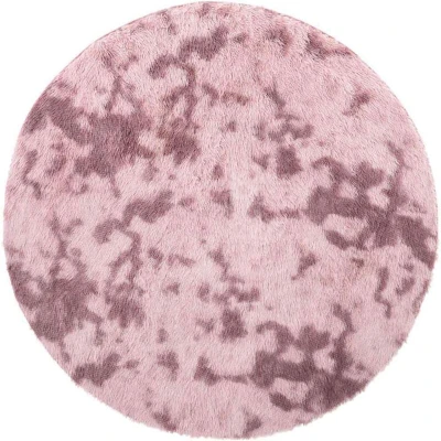 Image of vidaXL Shaggy Rug High Pile NAVARRA Dusty Pink 100x100 cm Polyester