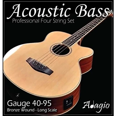 Image of Adagio Professional Acoustic Bass Guitar String Set 40 95 Light