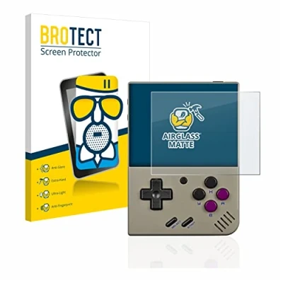 Image of brotect Anti Glare Glass Screen Protector Matte compatible with Miyoo Mini Plus Scratch 9H Protection Film