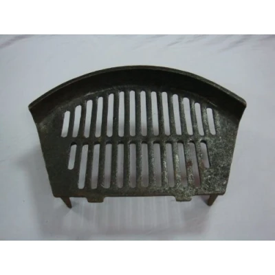 Image of Inglenook 16&quot; Fire Grate Cast Iron Stool Coal Log Fireplace Black Front Open Basket