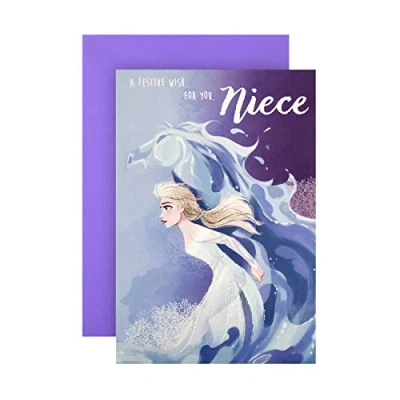 Image of Hallmark Christmas Card for Niece Contemporary Disney Frozen 2 Design